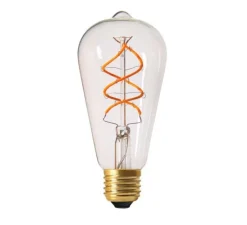 Ampoule*Girard Sudron Ampoule, Led, E27, filamant, Twisted, 300lm, 2200k, H14.6cm, O6.4cm -