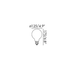 Ampoule LED, E27, Filament, ambre, dimmable, Ø12,5cm, H17,5cm - Faro