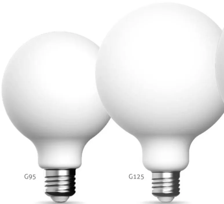 Ampoule*Daylight Italia Ampoule LED, E27, Porcellana G95, , dim, 2700k, 640lm, Ø9,5cm, H14cm - porcelaine