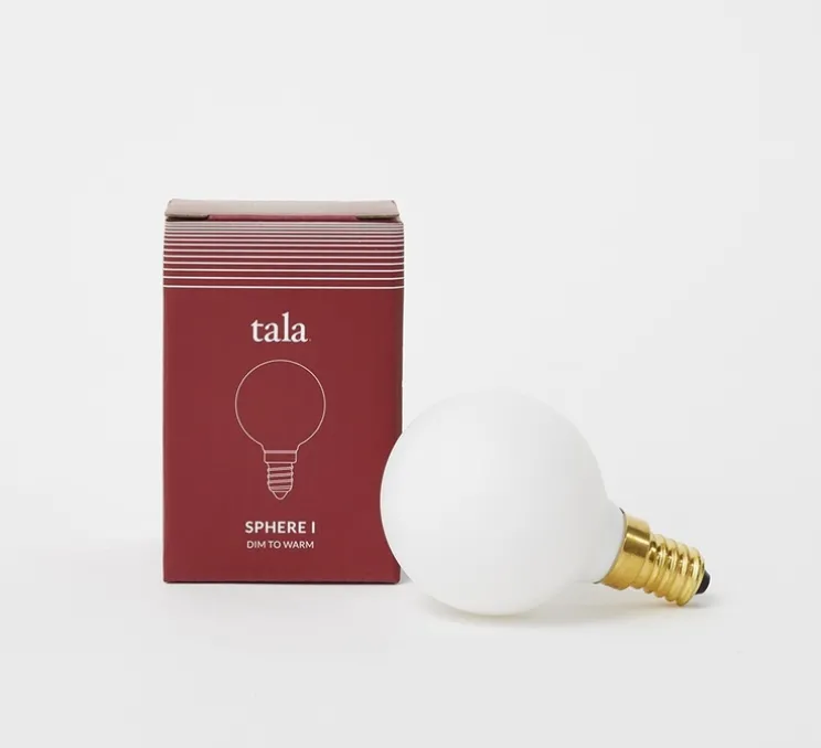 Ampoule LED, E14, Sphere I, 4W, Dim to Warm, Porcelaine, 2000-2800k, 220lm, Ø5cm, H8,2cm - Tala