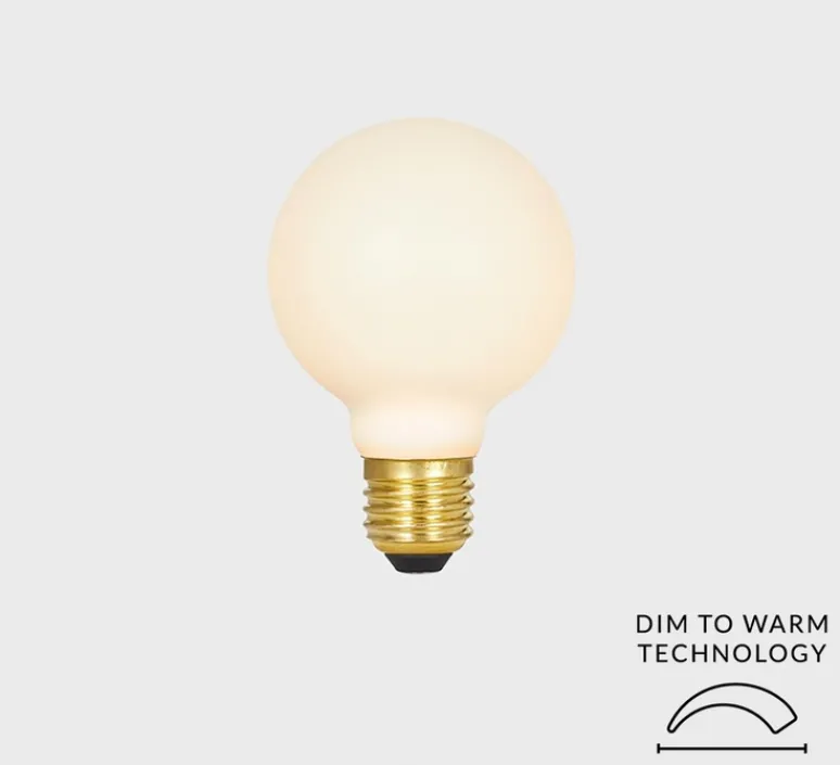 Ampoule*Tala Ampoule LED, E27, Sphere II, 6W, Dim to Warm, 2000-2800K, , 480lm, IP54, Ø7,5cm, H11,2cm - Porcelaine