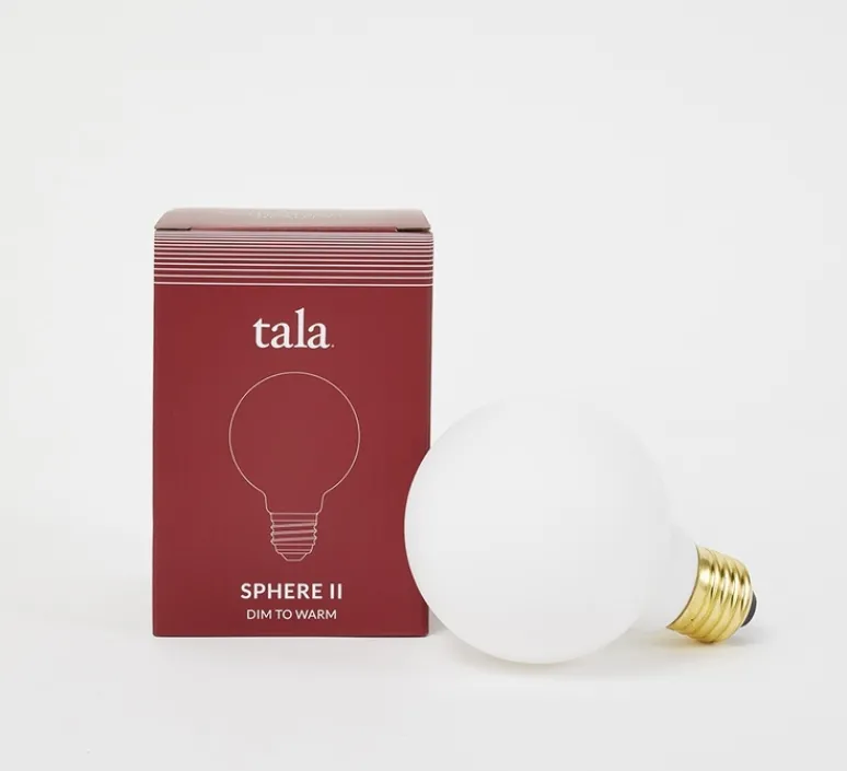 Ampoule*Tala Ampoule LED, E27, Sphere II, 6W, Dim to Warm, 2000-2800K, , 480lm, IP54, Ø7,5cm, H11,2cm - Porcelaine
