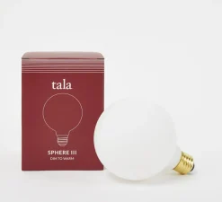 Ampoule*Tala Ampoule LED, E27, Sphere III, 7W, Dim to Warm, 2000-2800K, Porcelaine, IP54, 600lm, Ø10cm, H13,7cm - blanc, opalin