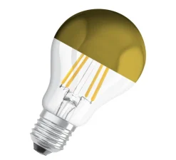 Ampoule*Osram Ampoule LED, E27, Star Classic A 35, calotte or, 2700K, 400 lm, Ø6cm, H10,5cm - or et transparent