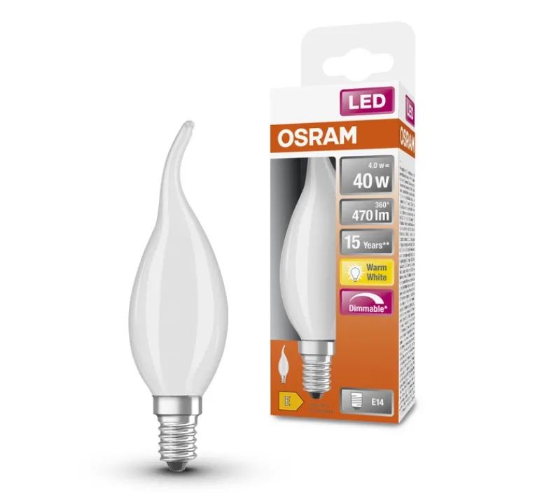 Ampoule*Osram Ampoule LED, E14, Superstar Classic BA 40, , dim, 2700K, 470 lm, Ø3,5cm, H11,9cm - dépolie