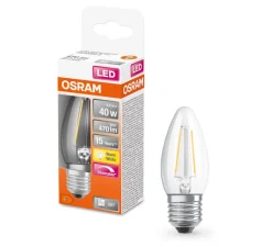 Ampoule*Osram Ampoule LED, E27, Superstar Classic B 40 , , dim, 2700K, 470 lm, Ø3,5cm, H9,7cm - Transparent