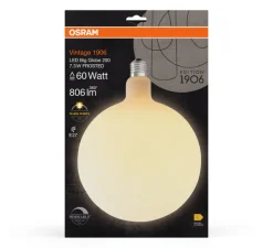Ampoule*Osram Ampoule LED, E27,Big Globe 200, , dim, 7,3W, 2700K, 806 lm, Ø20cm, H26cm - dépolie
