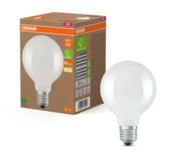 Ampoule LED, E27,Classic Globe 95 class A, dépolie, 3,8W, 2700K, 806 lm, Ø9,5cm, H13,5cm - Osram