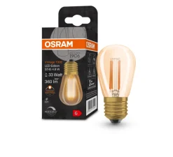 Ampoule*Osram Ampoule LED, E27,Mini Edison ST 45, , dim, 4,9W, 2200K, 360 lm, Ø4,5cm, H8,8cm - or