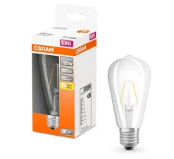 Ampoule LED, E27,Star Classic Edison 25, transparent, 2700K, 250 lm, Ø6,4cm, H14,3cm - Osram