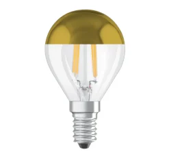 Ampoule*Osram Ampoule LED, E14,Star Classic Mirror Gold, , 2700K, 380 lm, Ø4,5cm, H8,4cm - Transparent et or