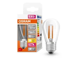 Ampoule LED, E27,Superstar Mini ST45, transparent, dim, 4,8W, 2200K, 360 lm, Ø4,5cm, H8,8cm - Osram