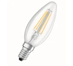 Ampoule*Osram Ampoule LED, E14,Superstar Plus Classic B, transparent, dim, 2,2W, 2700K, 300 lm, CRI >90, Ø3,5cm, H10cm - dépolie
