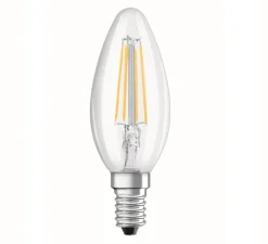 Ampoule*Osram Ampoule LED, E14,Superstar Plus Classic B, transparent, dim, 2,2W, 2700K, 300 lm, CRI >90, Ø3,5cm, H10cm - dépolie