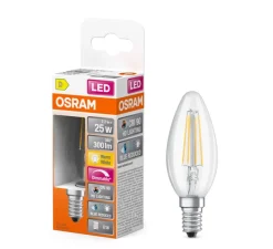 Ampoule*Osram Ampoule LED, E14,Superstar Plus Classic B, transparent, dim, 2,2W, 2700K, 300 lm, CRI ><noscript><img width=