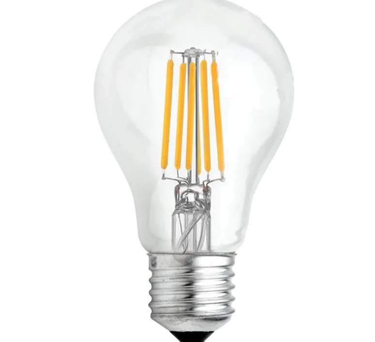 Ampoule*Zangra Ampoule LED, Filament 6,5W, , 2700k, 650lm, Ø5,5cm, H10cm - transparent