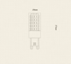 Ampoule*Tala Ampoule LED, G9, 2700k, 360lm, dim, , Ø1,8cm, H5,7cm - blanc