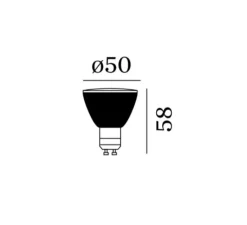 Ampoule*Wever&Ducré Ampoule LED, GU10, 3000K, 360Lm, 7W, , CRI90, dimmable, H5,8cm, Ø5cm - Wever & Ducre noir