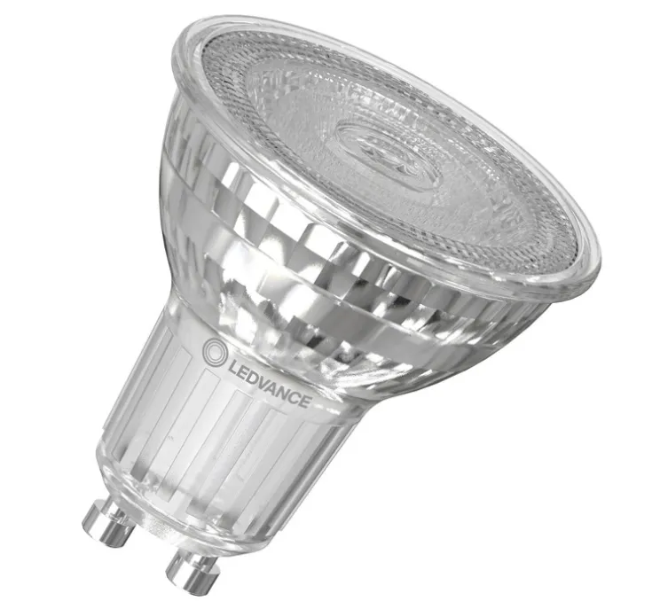 Ampoule LED, GU10, PAR16 80 36°, transparent, 3000K, 575 lm, Ø5cm, H5,4cm - Osram