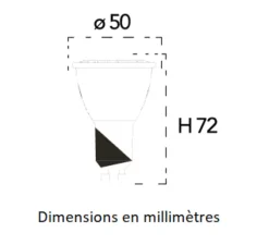 Ampoule LED GU10, Smart, RGB, blanc, Ø5cm, H7,2cm - Nedgis