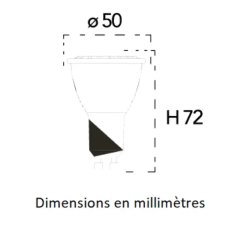Ampoule LED GU10, Smart, RGB, blanc, Ø5cm, H7,2cm - Nedgis