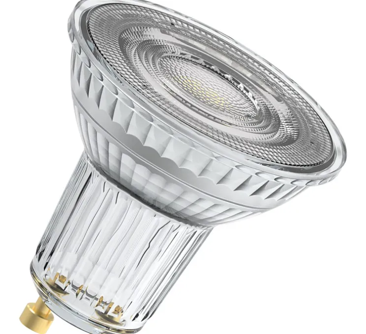 Ampoule LED, GU10,Par 16 80 120°, transparent, dim, 6W, 2700K, 575 lm, CRI >90, Ø5cm, H5,2cm - Osram