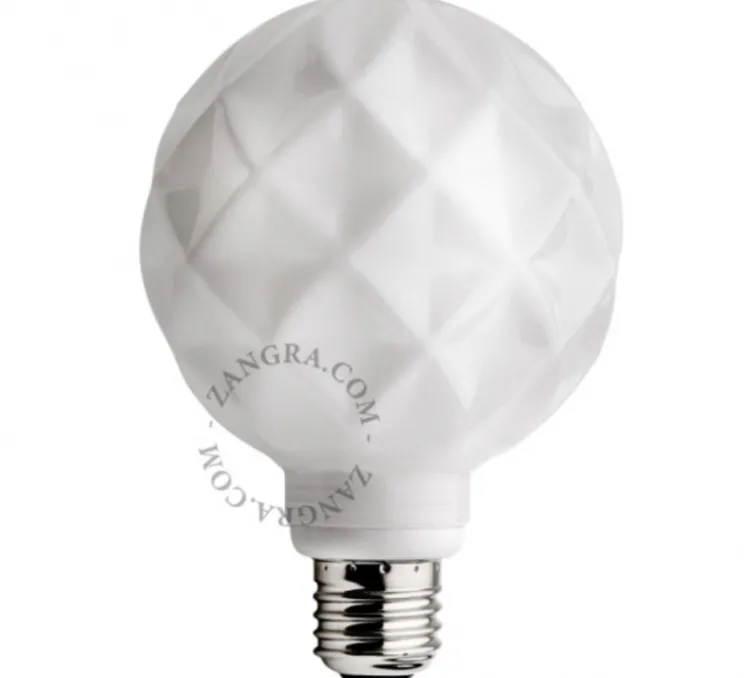 Ampoule LED, If 004, opale, Ø9,5cm, H10,3cm - Zangra