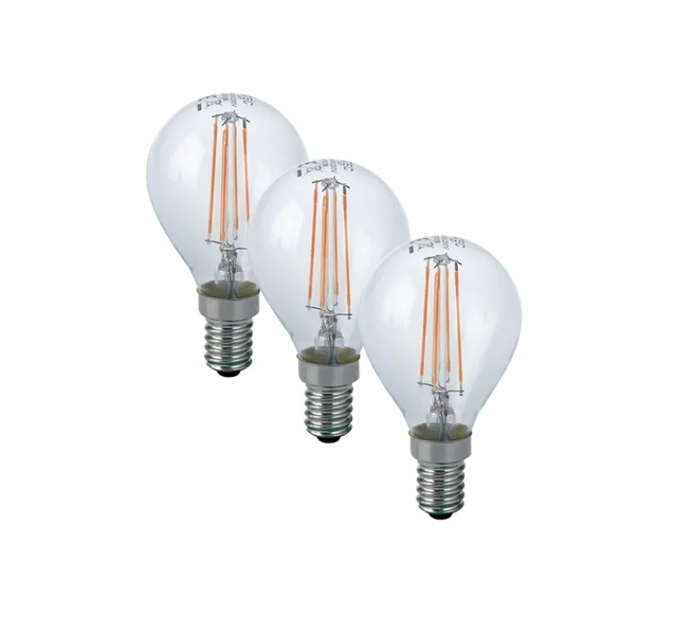 Ampoule*Nedgis Ampoule LED, Kit 3 E14, Standard, , 2700K, 470 lm, Ø4,5cm, H7,8cm - Transparent, filaments