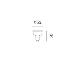 Accessoires|Ampoule*Wever&Ducré Ampoule LED, PAR16, GU10 4,3W, , Ø5,2cm, 2700K - argent