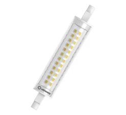 Ampoule LED, R7S L11,8cm, Slim Line 118, transparent, 2700K, 1521 lm, Ø2cm, H11,8cm - Ledvance