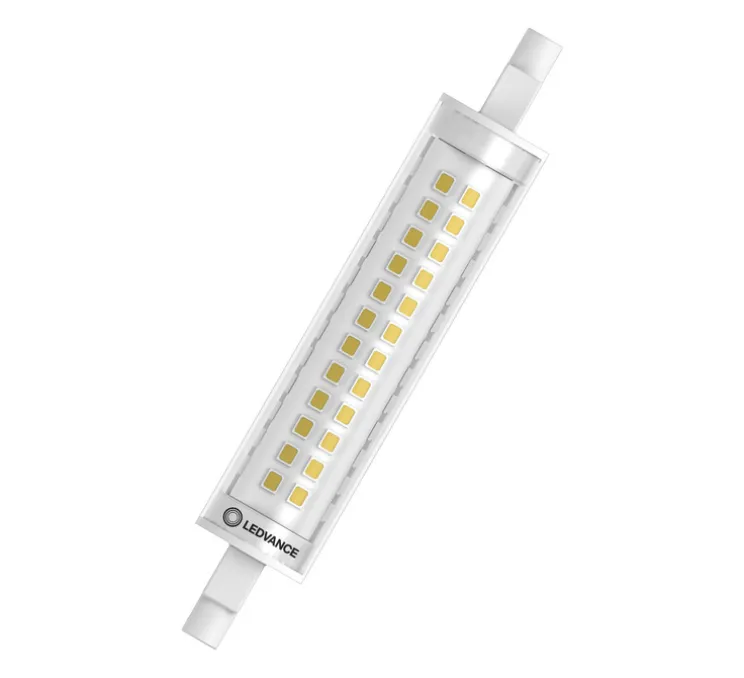 Ampoule LED, R7S L11,8cm, Slim Line 118, transparent, 2700K, 1521 lm, Ø2cm, H11,8cm - Ledvance