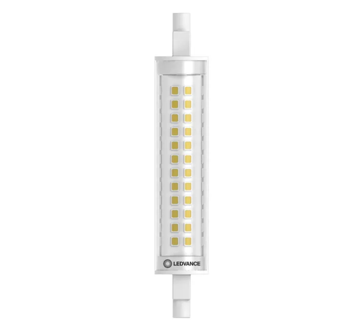 Ampoule LED, R7S L11,8cm, Slim Line 118, transparent, 2700K, 1521 lm, Ø2cm, H11,8cm - Ledvance