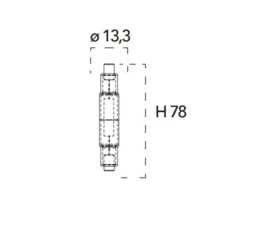 Ampoule*Nedgis Ampoule LED, R7S, Tubulaire, , 3000K, 470 lm, Ø13,3cm, H7,8cm - transparent