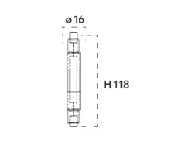 Ampoule*Nedgis Ampoule LED, R7S, Tubulaire, , 3000K, 1000 lm, Ø1,6cm, H11,8cm - transparent
