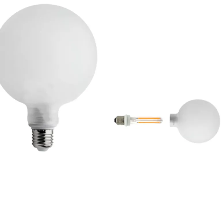 Ampoule*Zangra Ampoule LED, Verre dépoli, , LED, Ø12,5cm, H17,5cm - blanc