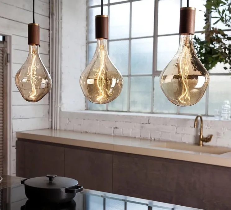 Ampoule LED, Voronoi II, E27, 3W, dim, filament, teinté, transparent, IP54, Ø16,5cm, H30cm - Tala