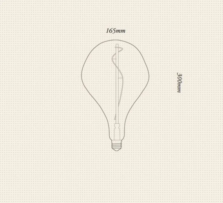 Ampoule LED, Voronoi II, E27, 3W, dim, filament, teinté, transparent, IP54, Ø16,5cm, H30cm - Tala