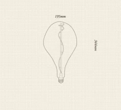 Ampoule*Tala Ampoule LED, Voronoi III, E27, 5W, dim, filament, , IP54, Ø19,5cm, H34,4cm - teinté, transparent