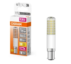Ampoule, T Slim B15d, dépolie, LED, 8W, 2700K, 1055lm, dimmable, Ø1,8cm, L9cm - Osram
