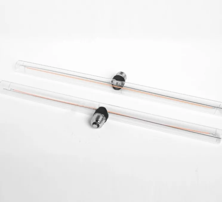 Ampoule tubulaire, horizontale à filament, transparent, E27, Led, 2200K, 350lm, dim, Ø3cm, L50cm - Zangra