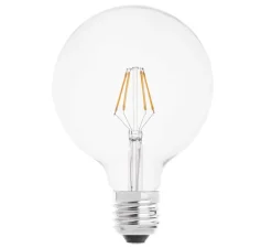 Ampoule*Faro Ampoules LED, 4W 2700K 470Lm, Globo filament, Ø12,5cm - argent