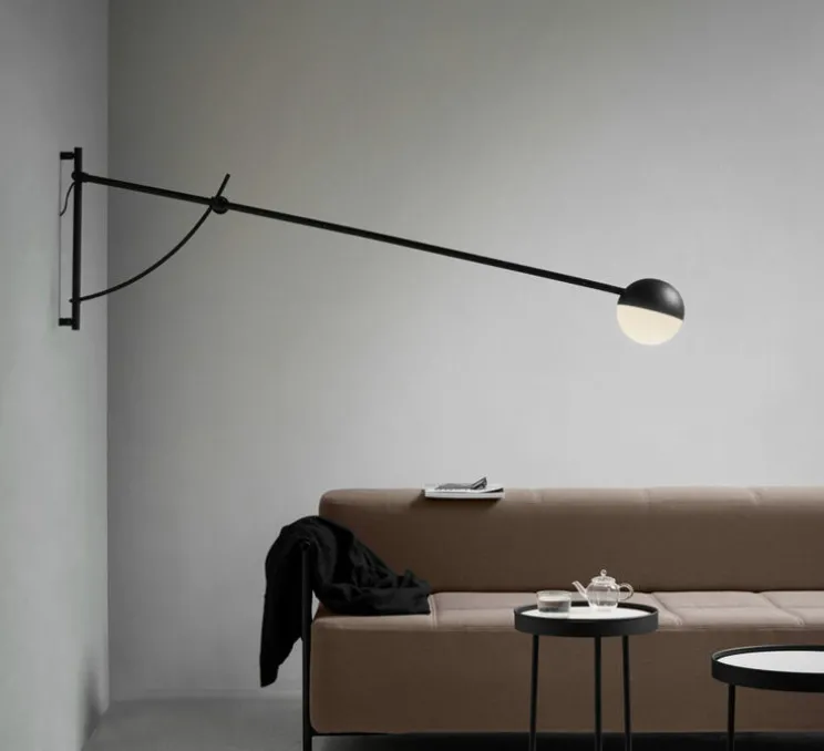 Applique à bras, Balancer, noir mat, H46,5cm, L102 à 158cm - Northern Lighting