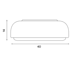 Applique , Plafonnier, Over Me, bleu poussiéreux, IP44, Ø40cm, H14cm - Northern
