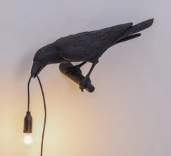 Enfants|Applique*Seletti Applique, Bird Lamp Looking Left Indoor, , L32,8cm, H14,5cm - noir