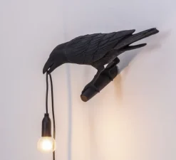 Enfants|Applique*Seletti Applique, Bird Lamp Looking Left Indoor, , L32,8cm, H14,5cm - noir