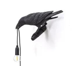 Enfants|Applique*Seletti Applique, Bird Lamp Looking Left Indoor, , L32,8cm, H14,5cm - noir