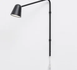 Applique, Chaplin Wall, noir mat, Led 2700k, 580lm, H50cm, L42cm - Formagenda