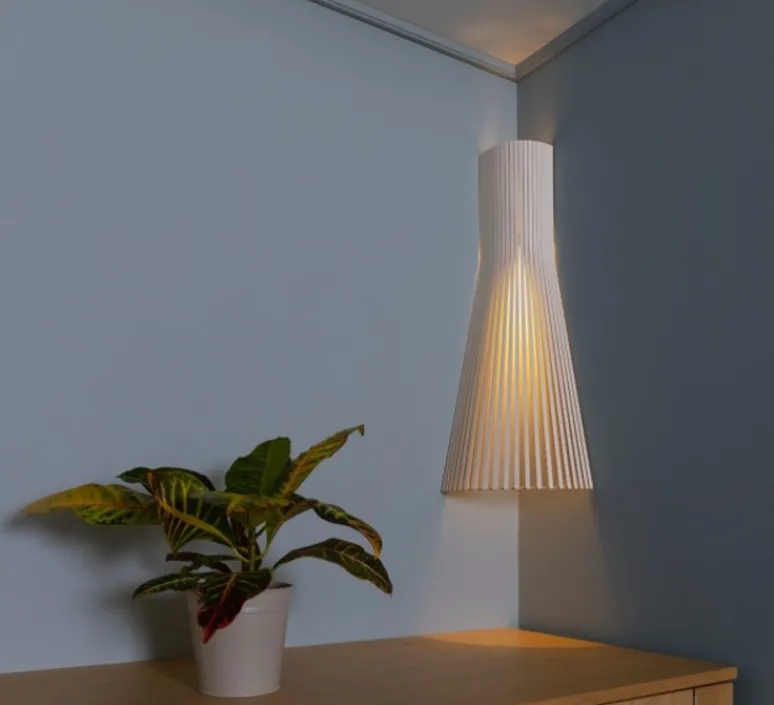 Applique*Secto Design Applique d'angle, Secto 4236, , sans câble Ø26cm, H60cm - blanc
