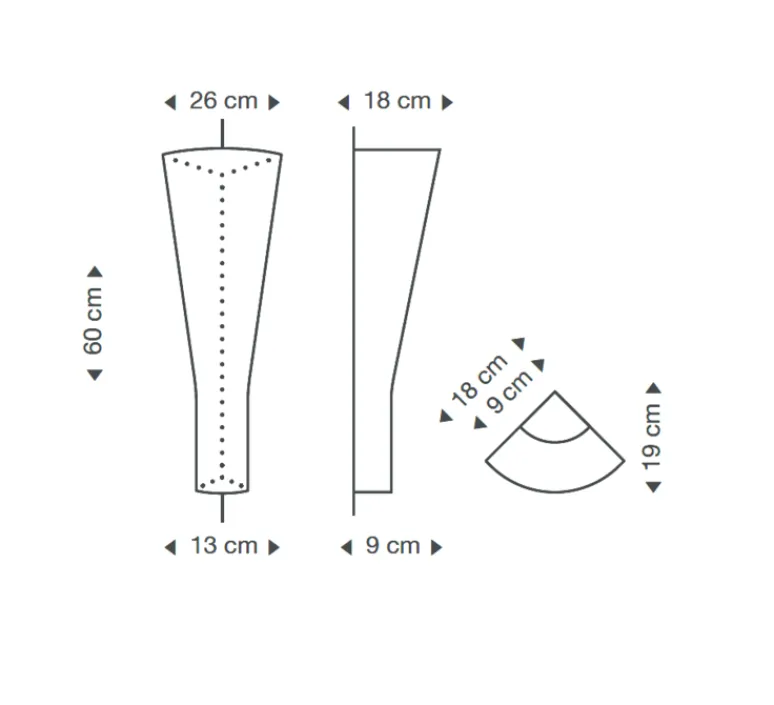 Applique*Secto Design Applique d'angle, Secto 4236, , sans câble Ø26cm, H60cm - blanc