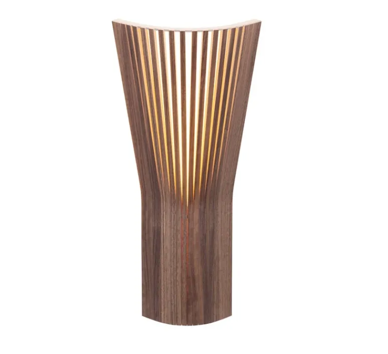 Applique*Secto Design Applique d'angle, Secto 4237 Small , , sans câble, Ø21cm, H45cm - Noyer